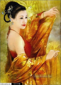  gelb Kunst - chinesische Mädchen in gelb